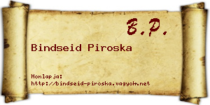 Bindseid Piroska névjegykártya